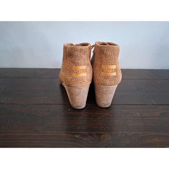 Toms Women’s Suede Kala Leopard Print Bootie/Pre-owned, Sz. 8 EUC - Picture 6 of 9